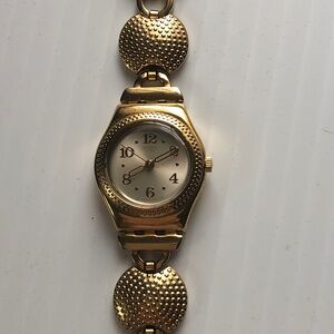 Swatch Iron Lady watch 2006 gold tone bracelet style Swiss made.